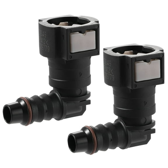 2pcs Car 3/8 Fuel Line Quick Connector Fuel Line Hose Pipe Quick Release 90 Degree for 3/8 to 5/16 ID Nylon Tubing