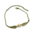 thumbnail image 4 of Pulsera de Harry Potter chapada en oro de aleación ajustable, cadena de Snitch dorada, brazalete con alas, regalo de decoración, 4 of 4