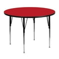 thumbnail image 1 of 48'' Round Red HP Laminate Activity Table - Standard Height Adjustable Legs, 1 of 4