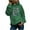 Green, variant on Women Plus Size Hoodies Clearance Long Sleeve Butterfly Print Hooded Pocket Casual Sweatshirt Top