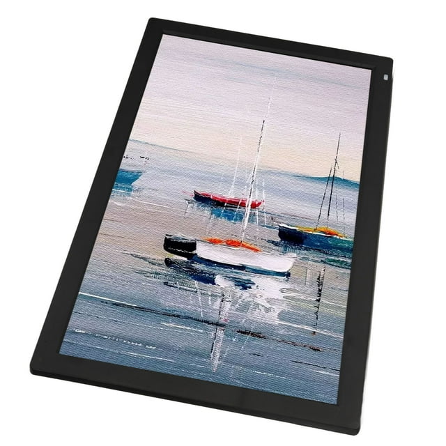Cadre Photo Numérique 21,5 Pouces HD Mural Télécommande Wi-Fi pour Maison Bureau