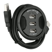 NFTIGB JK38h USB 2.0 Hub 3-Port Desktop Round Shape Docking Station (3.54 inches / 9 cm)