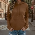 thumbnail image 2 of NinXxx Women's Autumn Full Print Jacquard Hooded Sweatshirt Brown S, 2 of 5