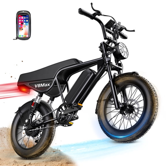 Adult electric off-road motorcycle, 1500-watt electric motorcycle with a maximum speed of 28 mph, equipped with a 48V 20Ah battery delivering a cruising range of over 60 miles, fitted with an electri