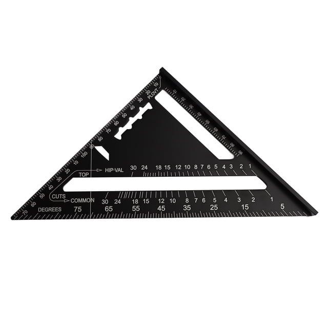 Regla triangular para guitarra, calibre de acción, color negro, para carpintería, precisa, para carpintero