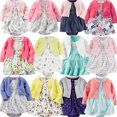 thumbnail image 2 of Infant Baby Girls Clothing 2024 Spring Baby Girl Dress Long sleeves Coat+Short SLeeve Bodysuit Dress 2PCS Baby Girl Clothes sets, 2 of 5
