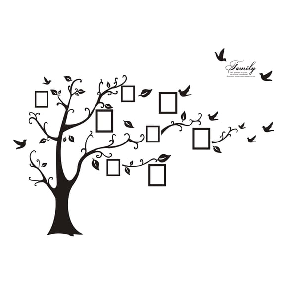 Large 3D Tree Wall Stickers DIY Family Photo Frames Tree Wall Decal Art Murals Decoration for Living Room Bedroom Kindergarten Restaurant Home TV Background Decor