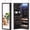Black, variant on TINKLE WELL Jewelry Cabinet Organizer with Mirror, Wall or Door Mounted Jewelry Storage, 47.2 Inch Large Capacity Armoire with 6 LEDs Secure Lock, White