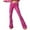 Hot Pink, variant on Women's High Rise Bootcut Jeans Flared Wide Leg Denim Pants High Waist with Pockets and Button Closure