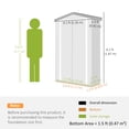thumbnail image 3 of Outsunny Abri de Rangement Extérieur 4 x 1,3 Pi avec Tablette, Gris Pâle, 3 of 10