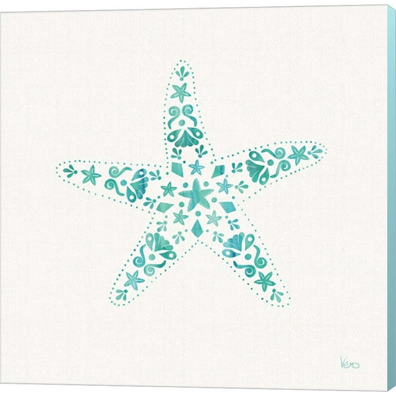 Sea Charms I Teal no Words by Veronique Charron, Canvas Wall Art