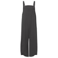thumbnail image 5 of Womens Cotton Linen Adjustable Casual Summer Bib Overalls Jumpsuits with Pockets Gray 4XL, 5 of 5