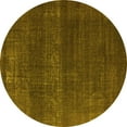 thumbnail image 1 of Ahgly Company Machine Washable Indoor Round Oriental Yellow Industrial Area Rugs, 5' Round, 1 of 4
