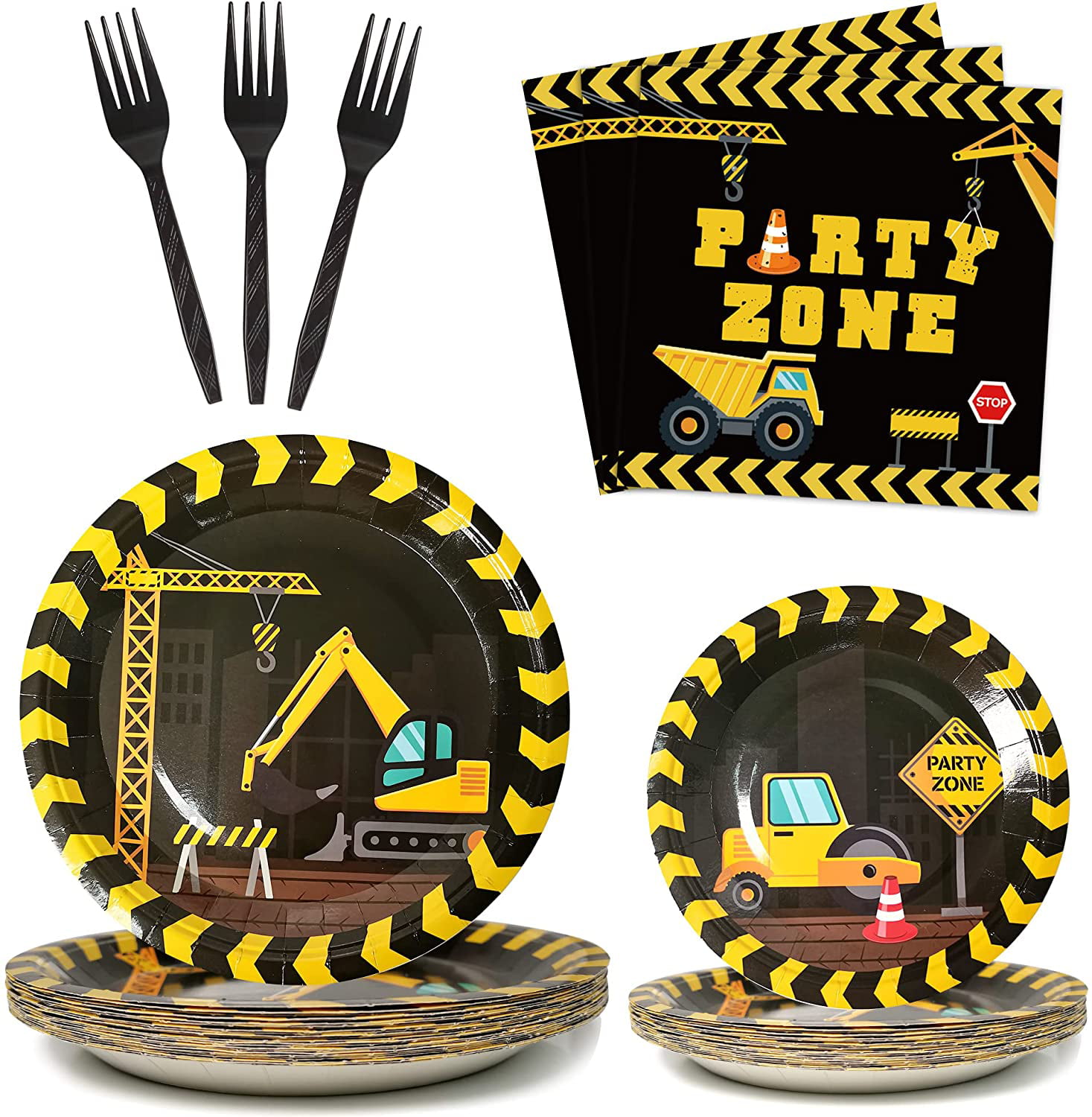 23cm Round Party Paper Plates Disposable Birthday Tableware Table Decorations 