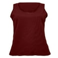 thumbnail image 6 of Teocary T-Shirts for Women Trendy Sport Solid Color Buttons Ribbed Workout Tank Womens Blouses and Tops Dressy Casual Summer V Neck Sleeveless Tshirts Shirts Tunic for women Summer Saving, 6 of 7