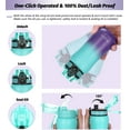 thumbnail image 2 of 12 oz Insulated Kids Water Bottle for Boy Girl with Straw/Chug/ One-Click-Open Lids Strainer Stainless Steel Water Bottles Double Wall Vacuum Wide Mouth BPA Free Leak-Proof for School Todler, 2 of 5