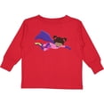 thumbnail image 3 of Inktastic African American Girl, Cape, Superhero Girl Girls Long Sleeve Toddler T-Shirt, 3 of 5