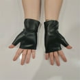 thumbnail image 5 of Fingerless Punk Styles Gloves Cosplay PU Leather For Motorcycle Outdoor Halloween Activity, 5 of 8