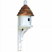 Lazy Hill Farm Designs Small Shingled Bird House, Redwood and Vinyl