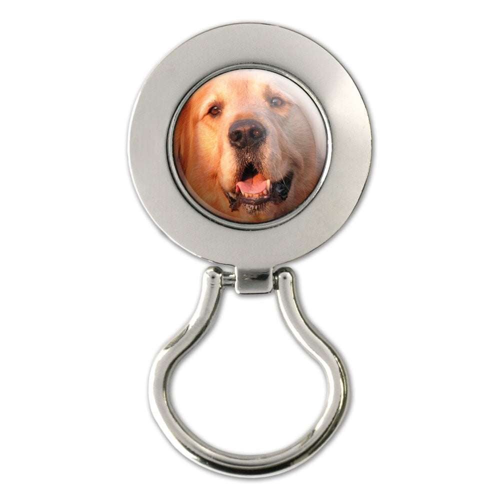 Golden Retriever Dog Metal Eyeglass Badge Holder