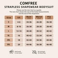 thumbnail image 6 of COMFREE Strapless Shortie Bodysuit for Women Tummy Control Shapewear Seamless Sculpt Body Shaper with Removable Straps, 6 of 6