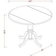 thumbnail image 3 of East West Furniture DMT-MAH-TP Dublin Kitchen Table - a Round Dining Table Top with Dropleaf & Pedestal Base, 42x42 Inch, Mahogany, 3 of 6
