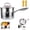 8.66", variant on Titanium Saucepan with Lid No Coating Non Stick Hammered Titaniums Pans for Cooking Fast Even Heating Dual Pour Spouts Compatible with All Cooktops with The pot opening is 7.08-9.44 inches.