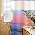 thumbnail image 4 of No Hook Shower Curtain, Coastal Ocean Shower Curtains for Bathroom with See Through Top Window, Sparkle Sea Abstract Colorful Waterproof & Washable Bath Curtain Extra Long 72"x96", 4 of 9
