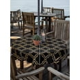 thumbnail image 2 of Outdoor Tablecloth with Umbrella Hole for Patio/Picnic/Party/Camping, Black Moroccan Waterproof Table Cloth Round Cover Washable, Geometric Abstract Art Modern (Dia 54"), 2 of 8
