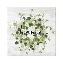 Stupell Industries Delicate Botanical Wreath Home Sign Rustic Farmhouse Graphic Art Gallery Wrapped Canvas Print Wall Art, Design by Ziwei Li