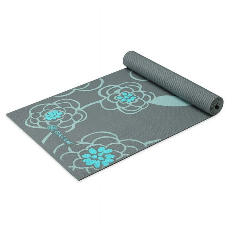 Gaiam Premium Print Yoga Mat, Icy Blossom, 6mm 