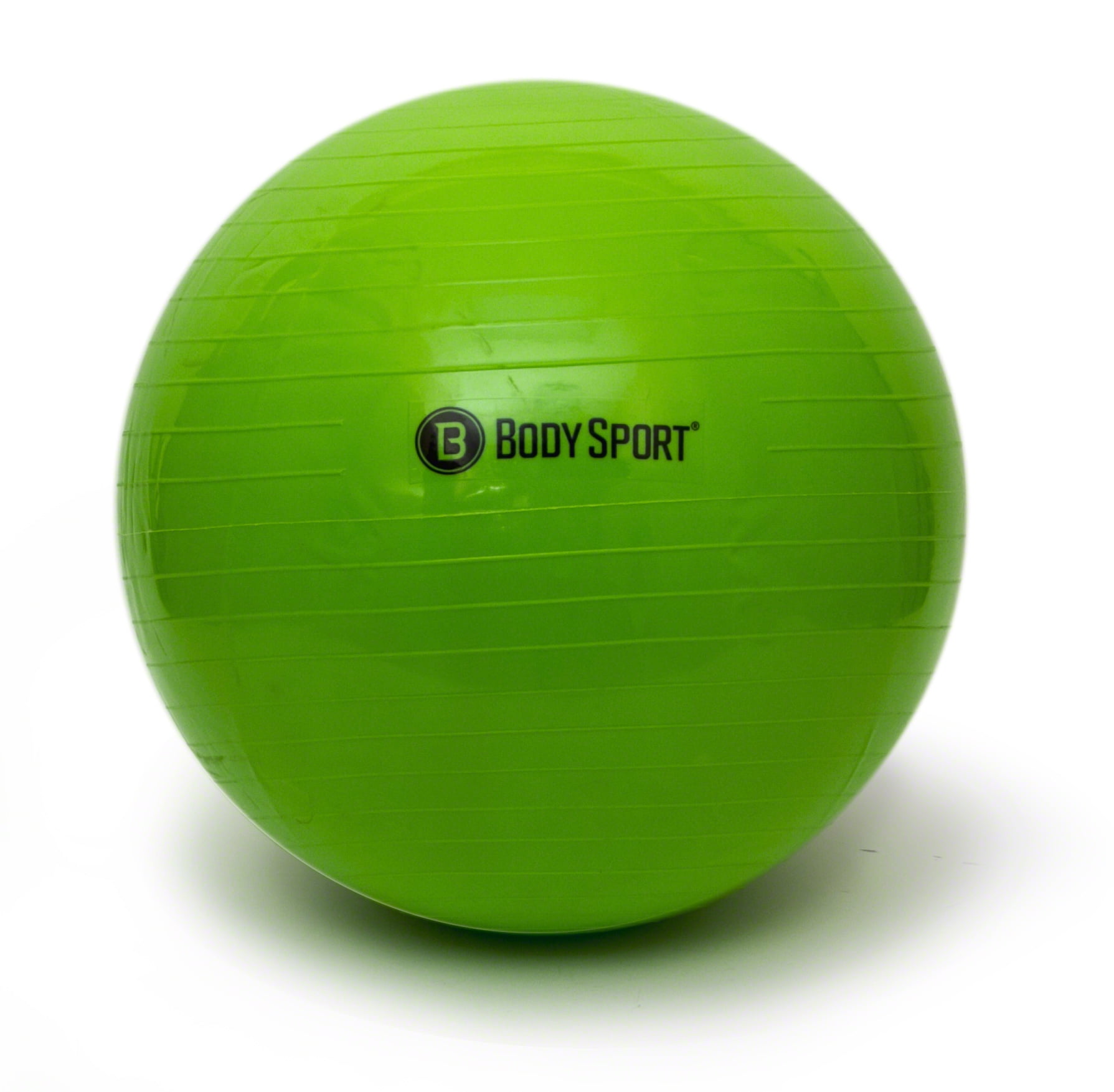 Body Sport Green Fitness Ball (55 cm), Pump & Exercise Guide Included