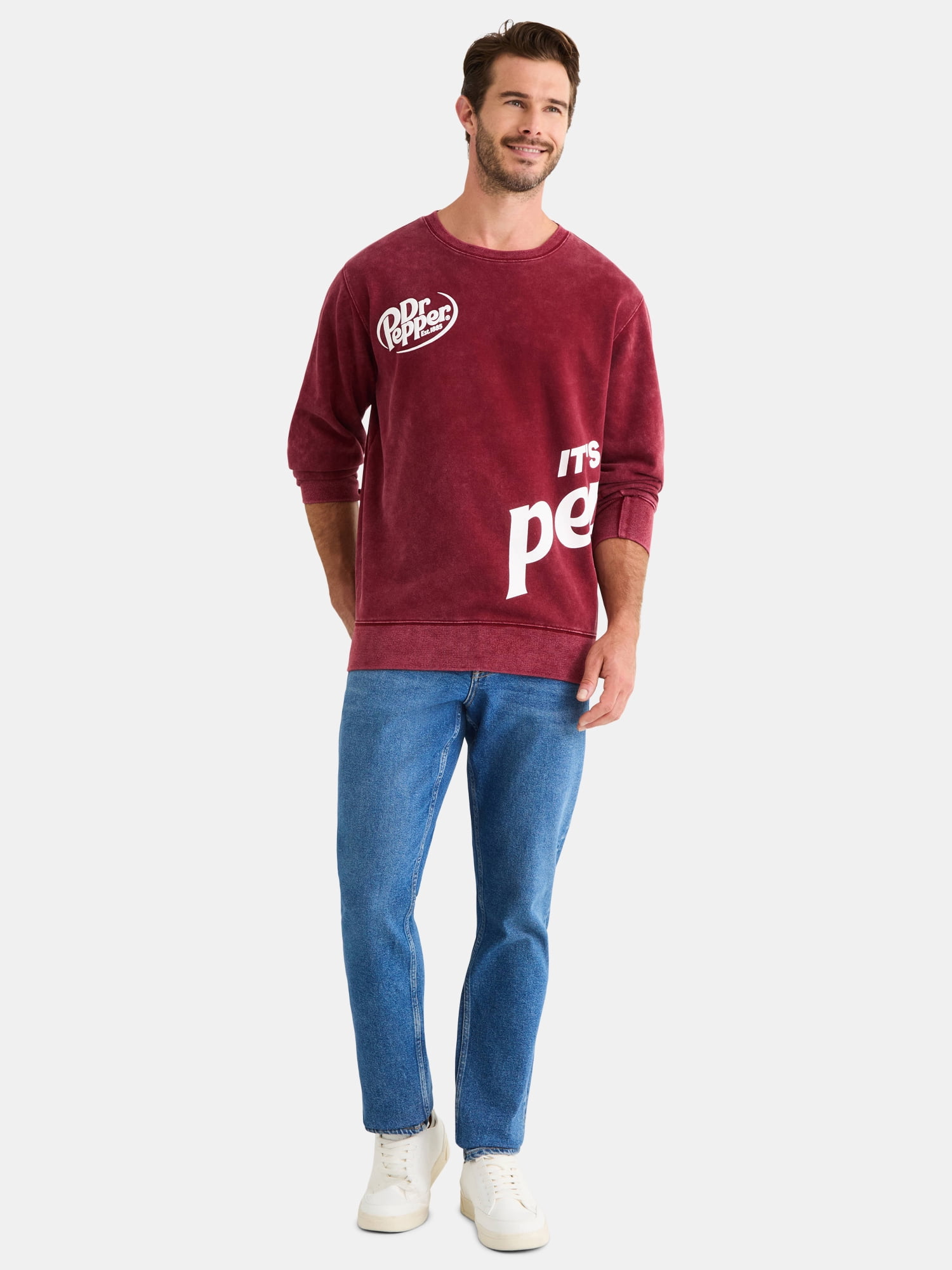 Dr Pepper Men's & Big Men's Graphic Fleece, Sizes XS-3XL