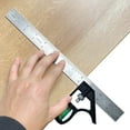 thumbnail image 7 of 12" Combination Square Carpentry Woodworking Measure Tools Metal Ruler Framing Square T Ruler Set, 7 of 7