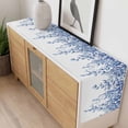 thumbnail image 4 of Eucalyptus Leaves Table Runner - 36 Inch Long, Kitchen Dining Table Runner Dresser Scarves, Navy Blue Summer Botanical Weeping Farmhouse Decor for Coffee Tables Wedding Party Banquet, 4 of 8