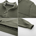 thumbnail image 2 of Puztloy Sweaters for Men, Comfy Cozy Quarter Zip Pullover Men Slim, Casual Mens Hoodies Pullover Stand Collar Polo Shirt, Long Sleeves, Green, 2 of 6
