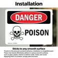 thumbnail image 3 of (2 Pack) Poison OSHA Danger Sign 7 Inch X 5 Inch Vinyl Label Decal Sticker Weather Resistant, UV Protected for Workplace, Business, and Construction Site, Made in the USA, 3 of 7