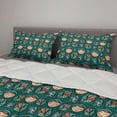 thumbnail image 2 of Cartoon Comforter & Sham Bedding Set, ish Girl with Bear Hat Magic Crystals and Mystic Herbs Alchemy, 3 pcs Duvet Set Microfiber Filling Quilt, 5 Sizes, Dark Green Multicolor, by Ambesonne, 2 of 4