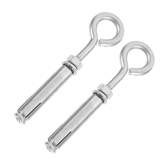 Soimiss 2Pcs Expansion Screws Stainless Steel Heavy Duty Concrete Wall Anchors with Eye Bolts
