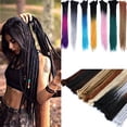 thumbnail image 1 of Rallonge Dreadlock Ombrée pour Cheveux Hip-Hop Synthétique Résistante à la Chaleur Crochet Tressage Fait Main Rallonge Torsadée Tressage pour Femmes Noir Foncé 20”-35 g, 1 of 5