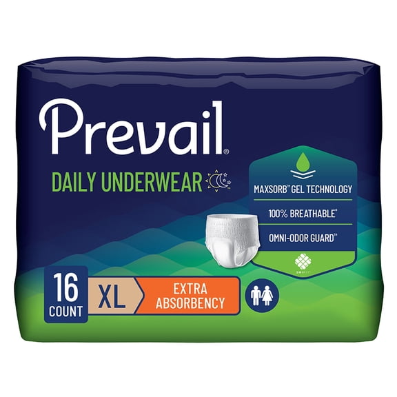 Prevail Underwear, Extra Absorbency, XL, 54 - 64 Inches, 14 Count, 4 Pack