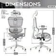 thumbnail image 4 of AIRFLEX2.0 White Mesh Gaming Chair 23714, 4 of 9
