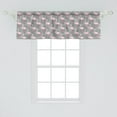 thumbnail image 2 of Ambesonne Flamingo Window Valance, Tree Leaves Wildlife, 42" x 18", Grey Rose Pink, 2 of 3