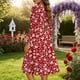 thumbnail image 2 of TaTaai Ladies Casual Loose Fit Long Sleeve Dress Solid Color Crew Neck Mid Calf Length Comfortable Soft Polyester Loungewear for Daily Lounging Spring Summer Gift, 2 of 7