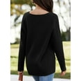 thumbnail image 4 of Sherrylily Women Oversized Deep V Neck Sweaters Sweater Pullover Long Sleeve Jumper, 4 of 6