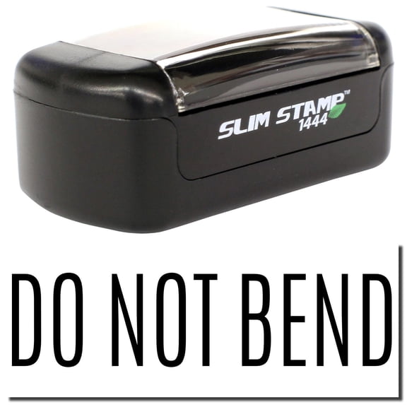 Slim Pre-Inked Do Not Bend Stamp, Slim 1444, Ultra Slim Design, Impression Size 1/2" by 1-3/4", Up to 25,000 Impressions - Black Ink