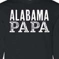 thumbnail image 4 of Inktastic Alabama Papa Distressed White Text Long Sleeve T-Shirt, 4 of 5