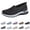 47# Black, variant on Women's Slip On Walking Shoes Breathable Mesh Platform Non Slip Memory Foam Casual Sneakers Women Woven Orthopedic Shoes Comfortable Lightweight Running Sneaker,Blue#37