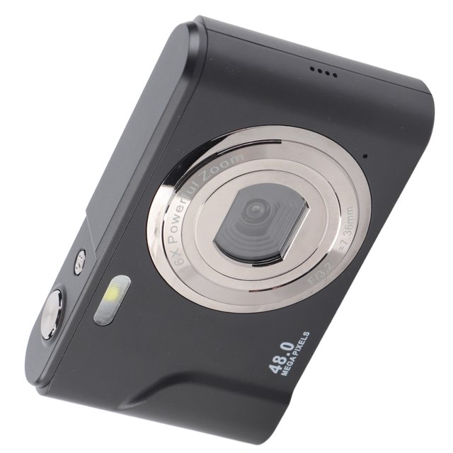 Cámara Digital, Cámara Portátil de Vídeo Hd 1080p de 48 MP, Zoom 16x, Pantalla de 2,4 Pulgadas, Enfoce Autico, Batería Larga para Vieges, Graduación, Boda, Cámara