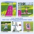 thumbnail image 5 of SENCHO GINSYTALIOR Swing Set With Climbing Ladder, Climbing Net, Trapeze bar, Hammock Swing, Belt Swing, Basketball hoop for Backyard, 5 of 8